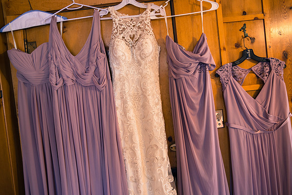 Bridesmaid dresses getting ready photos