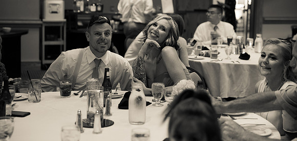 Wedding party at reception Estes Park