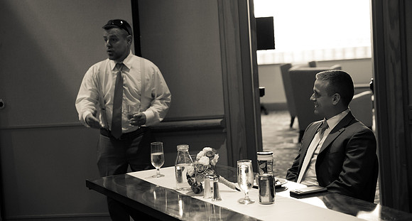 Groom's brother giving speech