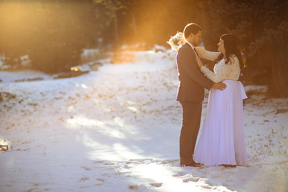 Winter wedding photographer Grand Lake Colorado