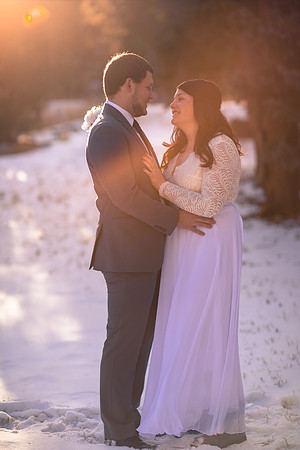 Winter wedding photographer Evergreen