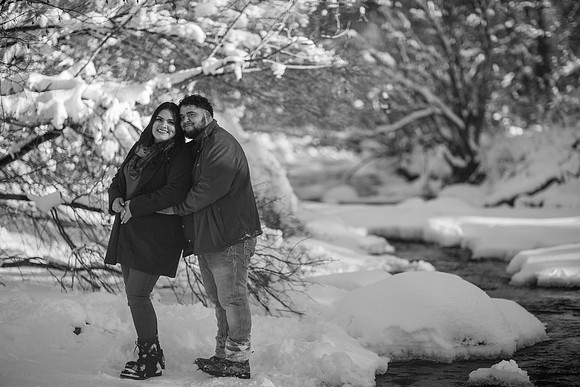 winter Denver couple portraits