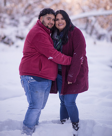 winter photographer Denver couple portraits