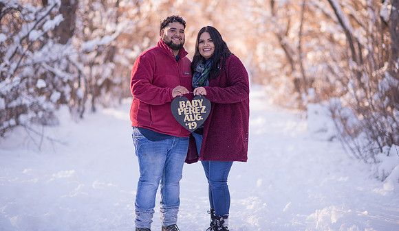 winter couple portraits Breckenridge