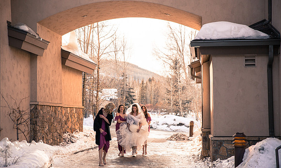winter wedding photographer vail colorado